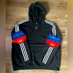 Adidas Center Logo Team Signature Trefoil Hoodie Size Large -Excellent Condition